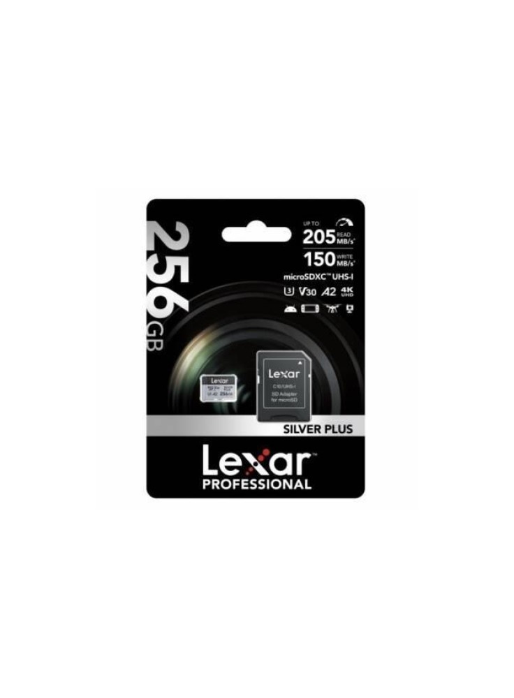 MEMORIA MICROSDXC LEXAR PRO 256GB SILVER PLUS