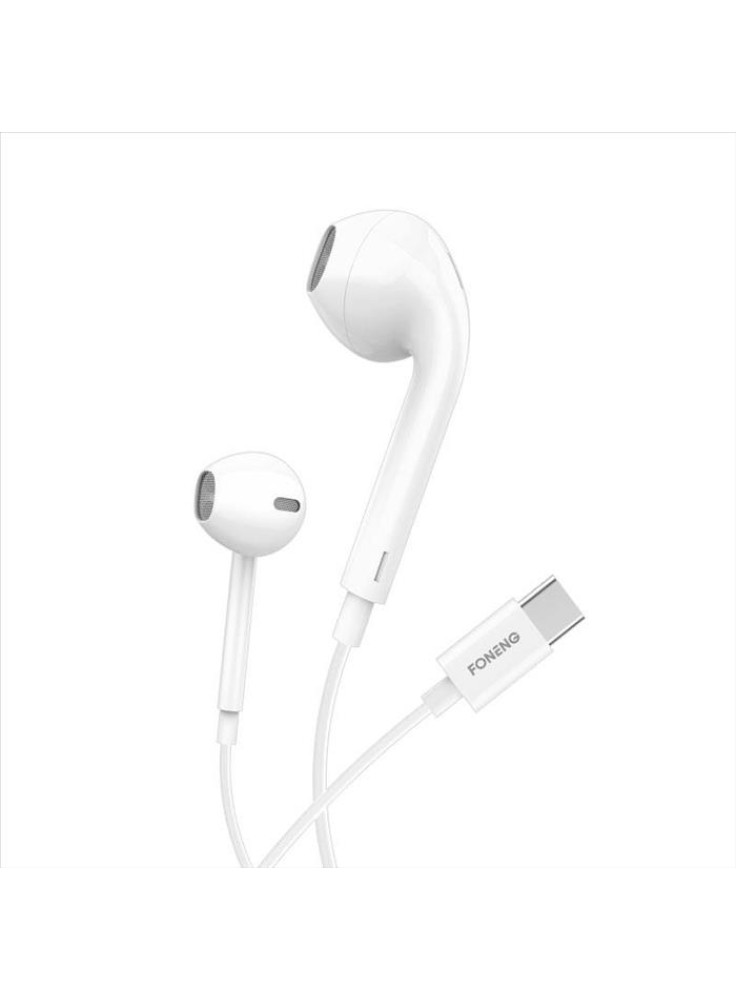 AURICULARES TIPO-C T61 FONENG BLANCO