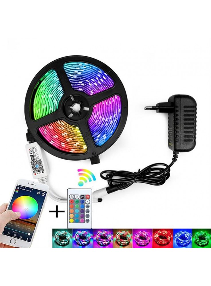 Tira de luces LED compatible con Alexa, Maxonar Wifi LED, Kit de tira de  luz con RGB, Multicolor impermeable, IP65, inalámbricA teléfono inteligente