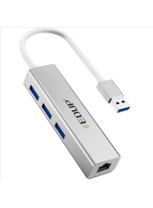 HUB ADAPTADOR EDUP USB 3.0 3 USB RJ45 EP-9606