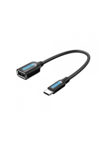 ADAPTADOR USB-C 2.0 MACHO A HEMBRA OTG 1.5M NEGRO