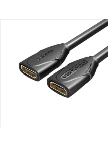 EXTENSION DE CABLE HDMI HEMBRA/HEMBRA 0.5M-NEGRO