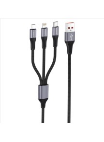 CABLE IPHONE X112 BK 3A 1MT TRENZ FONENG