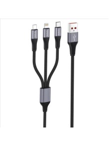 CABLE IPHONE X112 BK 3A 1MT TRENZ FONENG