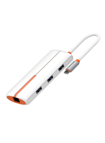 HUB LDNIO 6EN1 TIPO C-USB C-USB 2.0+3 USB 3.0+RJ45