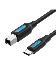 CABLE DE IMPRESORA 1M USB-C 2.0 A USB-B M/M 2A