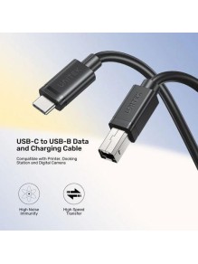 CABLE IMPRESORA UNITEK USB-C C14140ABK03-1M