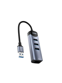 HUB LDNIO USB A 3 USB 3.0 + RJ45 1.2M DS-144U