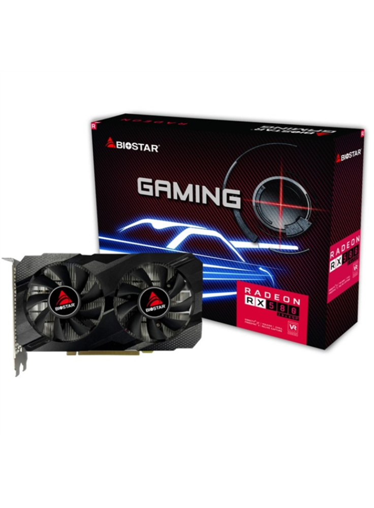 TARJETA DE VIDEO BIOSTAR RX580 8GB GDDR5 NEGRO