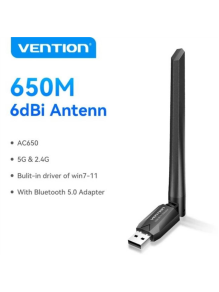 ADAPTADOR USB WIFI VENTION DOBLE BANDA AC650