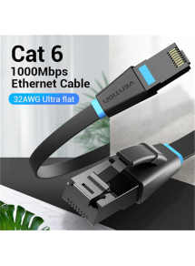 CABLE DE RED UTP CAT 6 VENTION 1M FLAT IBJBF